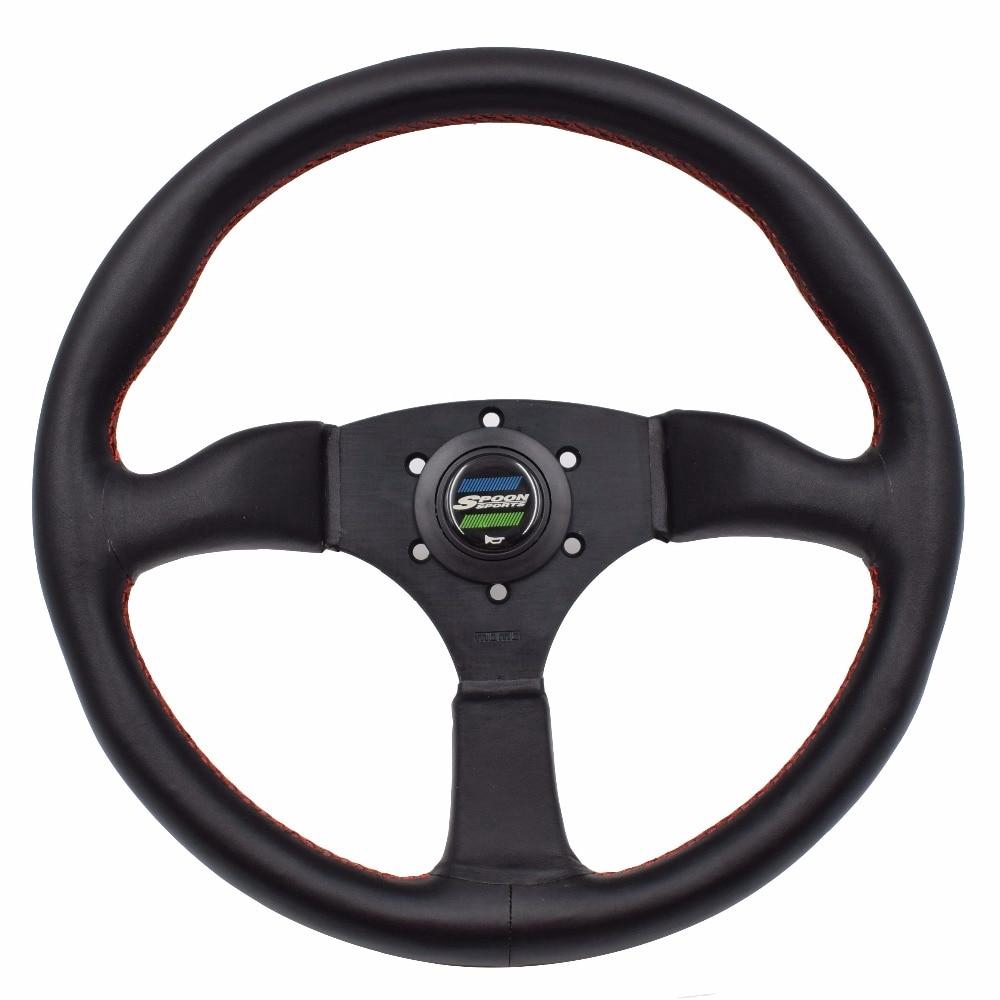 14 Inch Car Spoon Racing Performance Leather Steering Wheel Shopee