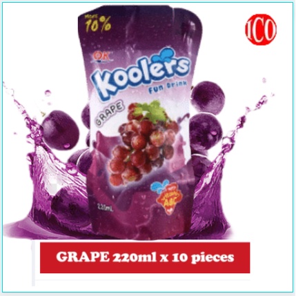 Koolers Fun Juice Drink Grape (220ml x 10pcs) | Shopee Philippines