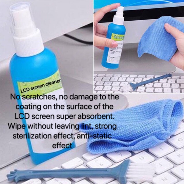 3in1 Screen Cleaning Cleaner kit for laptops Tablet TV LCD Monitor ...