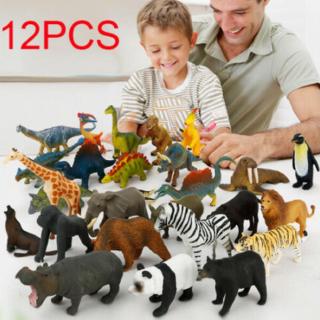 Details about   12PCS Kids Small Plastic Figures Wild Ocean Farm Animal Dinosaur Toys Gifts AUS 