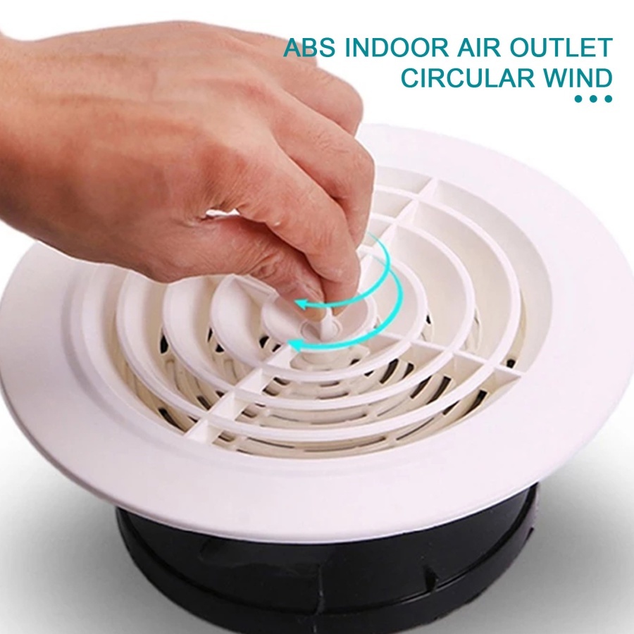 Round Air Vent Louver Grille Cover Outlet Adjustable Exhaust Vent