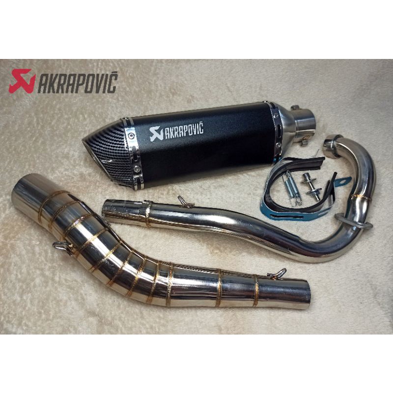 Sniper 150 Y15ZR MX King AKRAPOVIC Full System Exhaust Muffler | Shopee ...