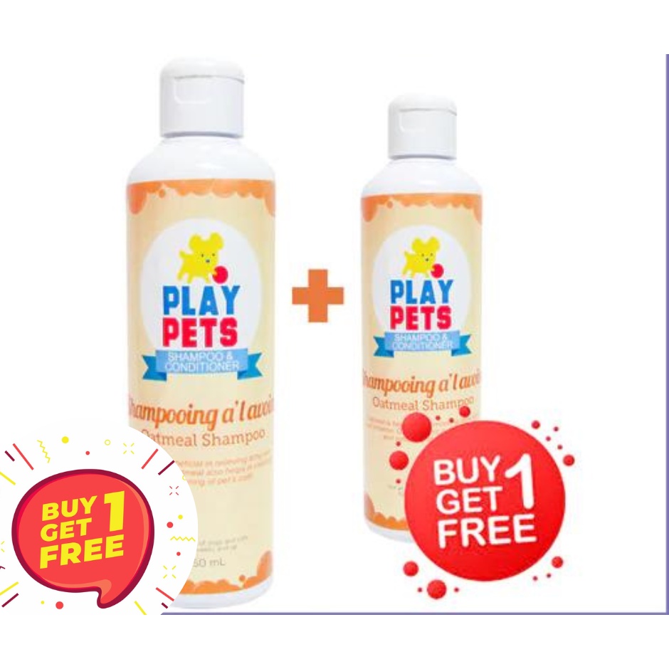 PlayPets Shampoo Oatmeal 250ml Cats and Dog Medicated Shampoo Shopee