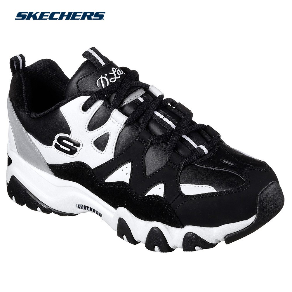 skechers d lite black