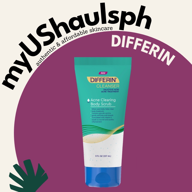 AUTHENTIC DIFFERIN Acne Clearing Body Scrub for Chest, Back, Shoulders