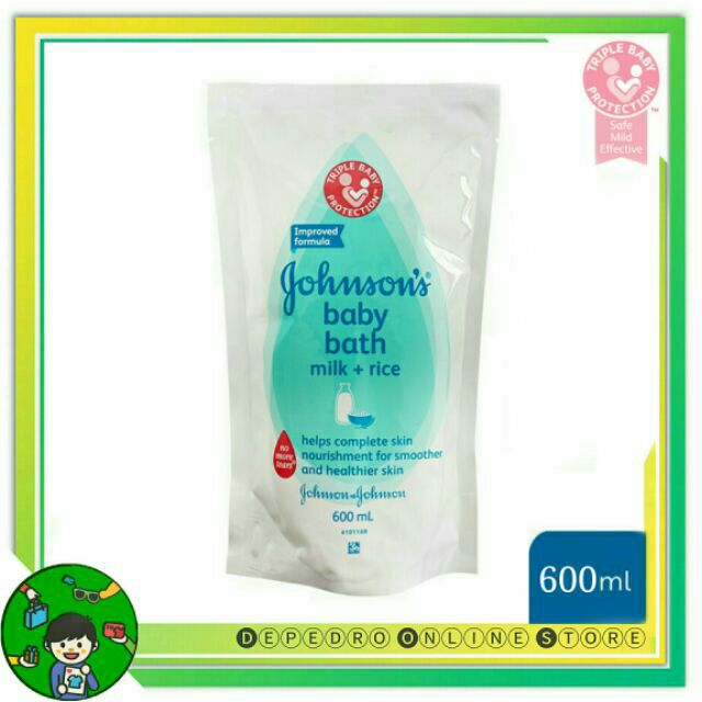 Johnson S Milk Rice 600ml Baby Bath Refill Shopee Philippines