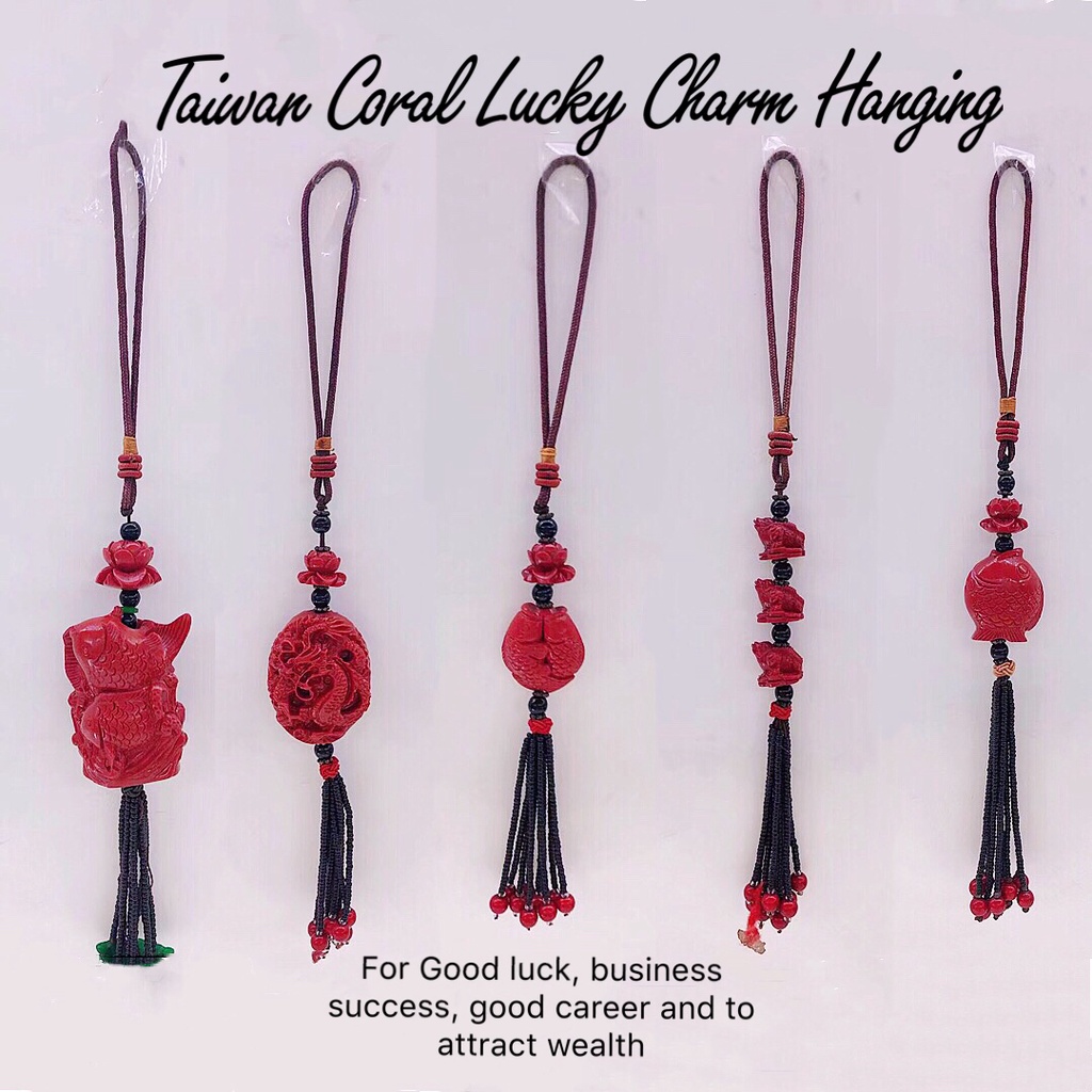 Taiwan Coral Hanging Charm Good Luck Protection Shopee Philippines