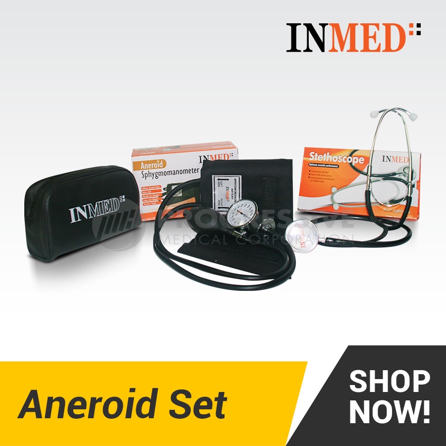 Inmed Aneroid Set, Stethoscope with Sphygmomanometer Blood Pressure