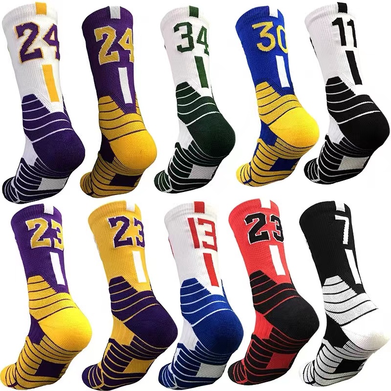 Professional Midtube Basketball Socks Towel NonSlip Sports NBA socks