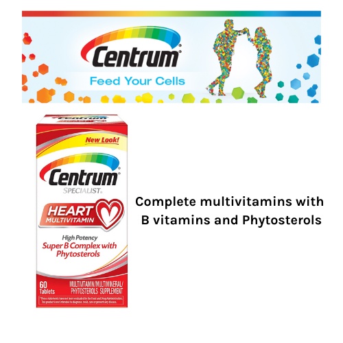 Centrum Specialist Heart Multivitamins with Super B Complex, 60 tabs