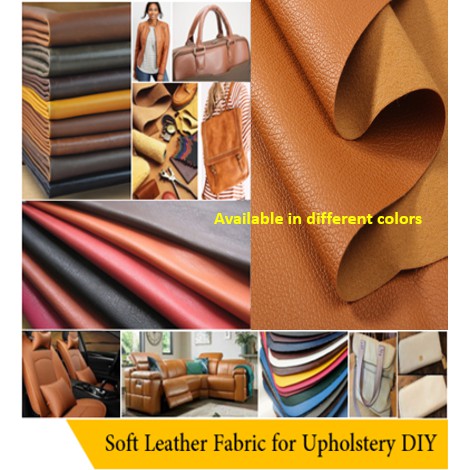 Leather Upholstery Fabric 140cm X 45cm Home Car Interior Diy