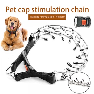 Pet Champion Prong Training Collar Large Dog Choker Quick Release Outdoor Use Chain With Snap Buckle