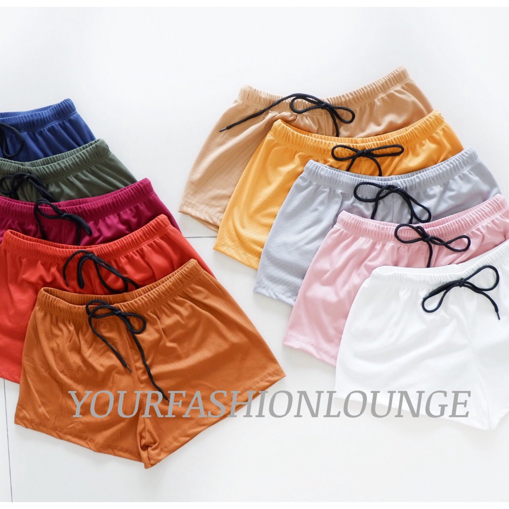 RIBKNIT COMFY CASUAL PAMBAHAY SHORTS FOR WOMEN WITH TIE HIGH QUALITY ...