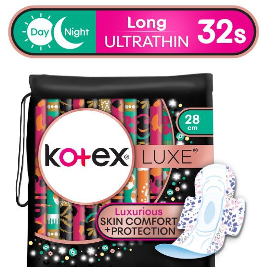 Kotex Luxe Ultrathin Feminine Pads 28cm 8 Pads x 4 Packs (32 Pads