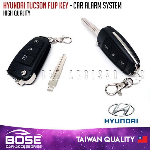 Hyundai Tucson Flip Key Car Alarm Security Key Negative Positive