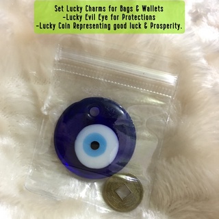 Protection Lucky Evil Eye Bundle set for Bag and Wallet Lucky Charms