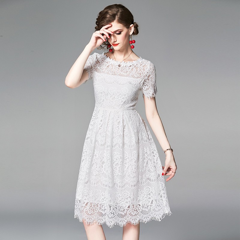 white dress dinner