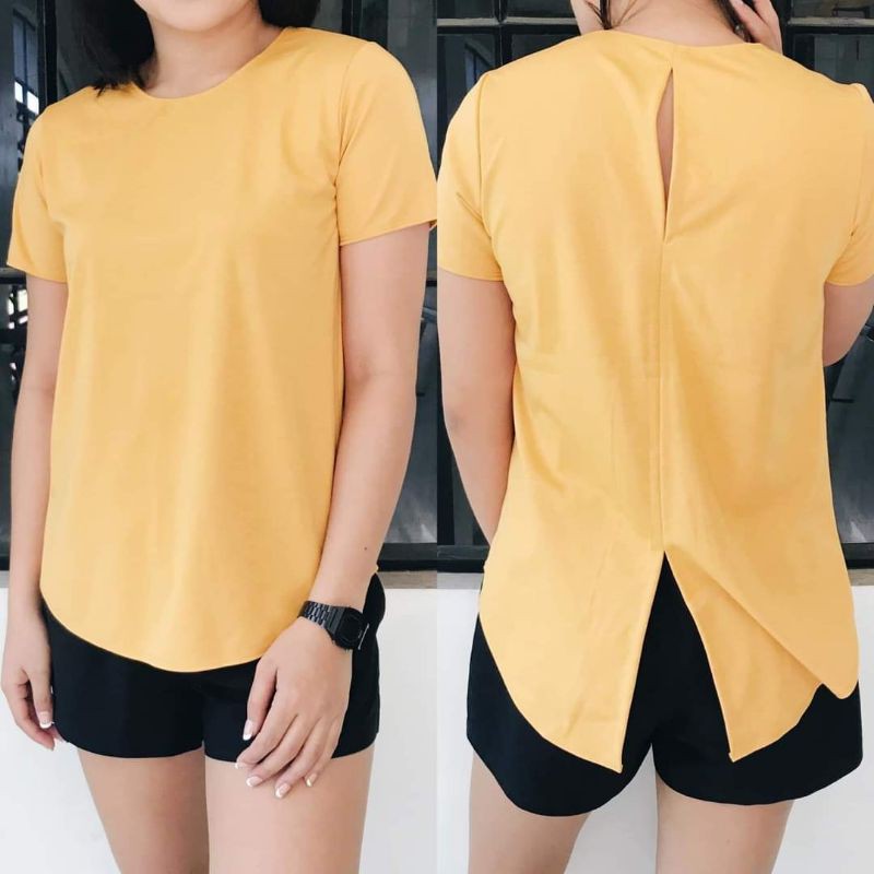 LONG BACK SLIT TOP "PREORDER" Shopee Philippines