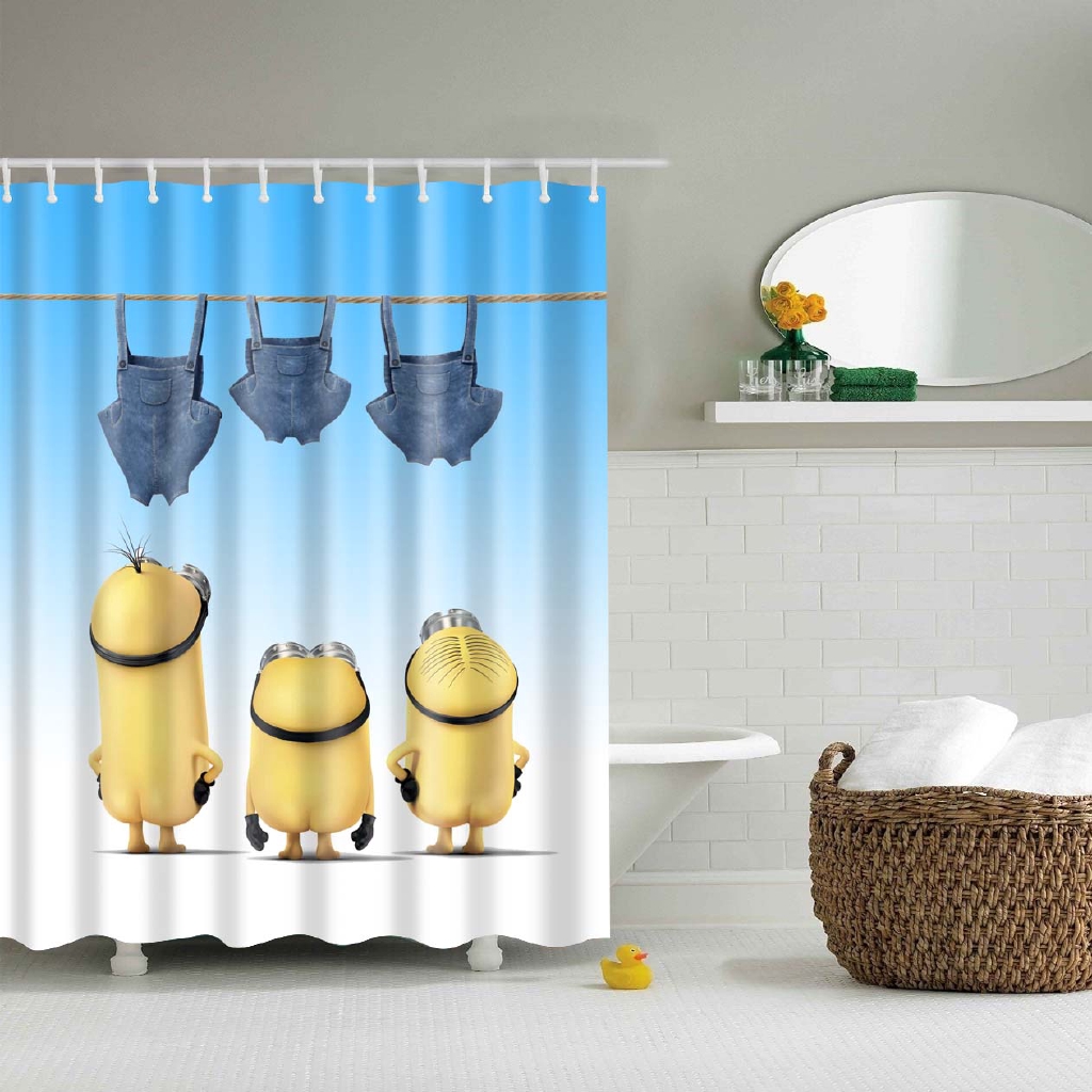 2020 Waterproof Polyester Fabric 3d Cartoon Bathroom Shower Curtains Yellow Minions Blackout Bathroom Curtains Long 180x200cm Shopee Philippines 2020 Waterproof Polyester Fabric 3d Cartoon Bathroom Shower Curtains Yellow Minions Blackout Bathroom Curtains Long 180x200cm Shopee Philippines