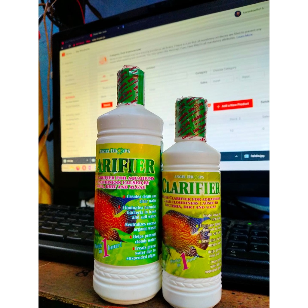 clarifier angel drops water clarifier for aquarium 265ml and 125ml