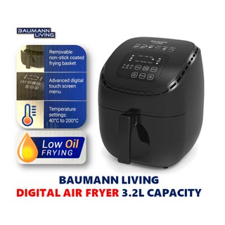 Baumann Living Digital Air Fryer 3.2L | Shopee Philippines