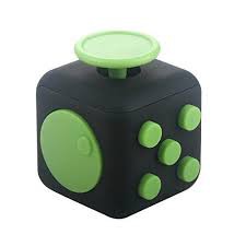 black and green fidget cube