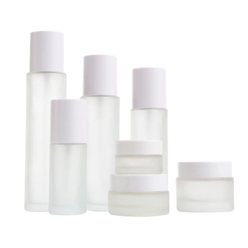 Retail Wholesle lotion pump/spray frosted glass bottle/jar packing ...