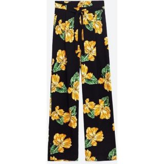 zara flower pants