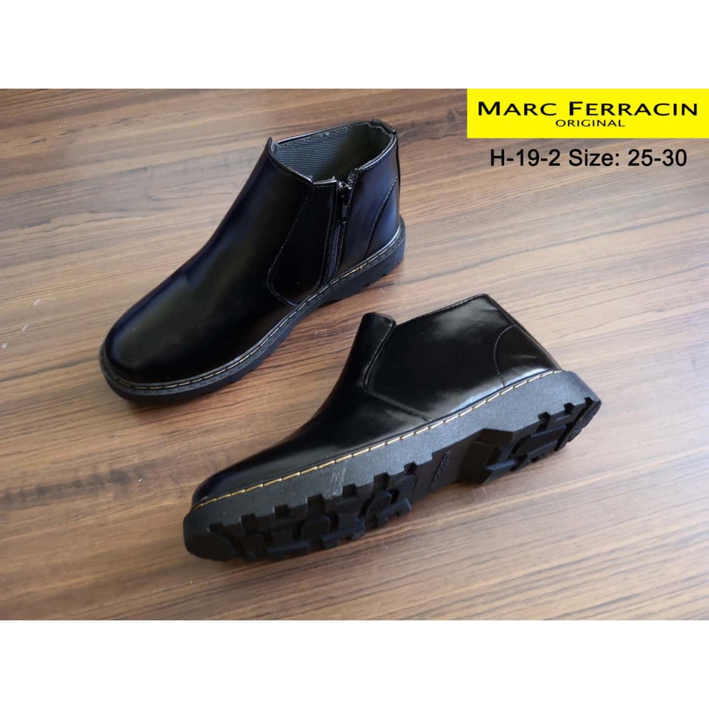 boys black school boots