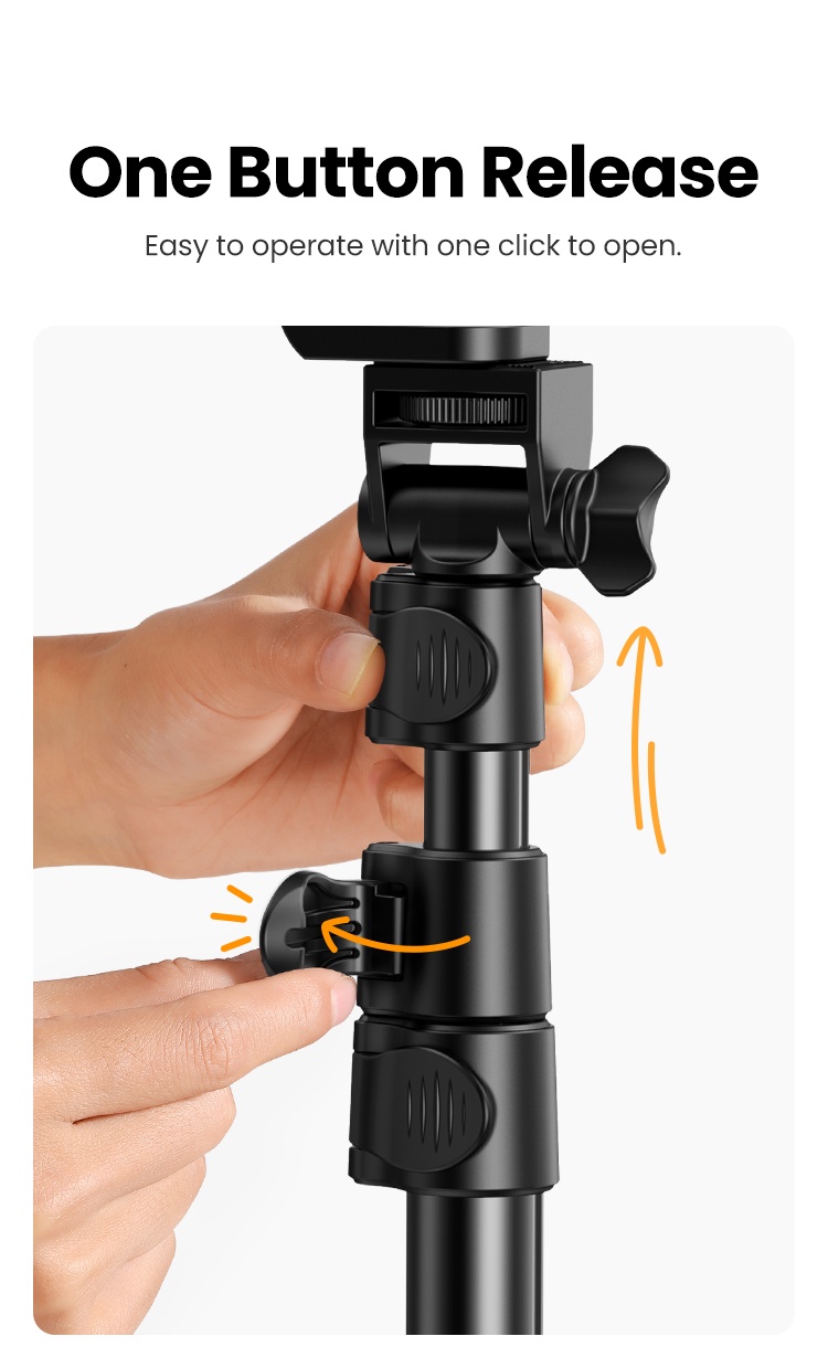 UGREEN Tripod for Gopro iPhone Samsung Xiaomi Huawei Foldable Aluminum ...