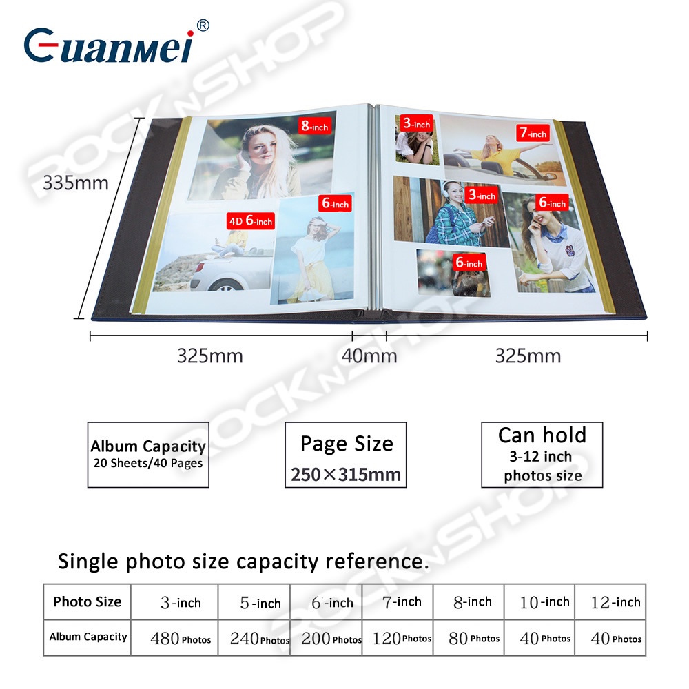 DIY Self Adhesive Photo Album 18-inch Large Capacity Leather Cover Binder Wedding Family Photo Album