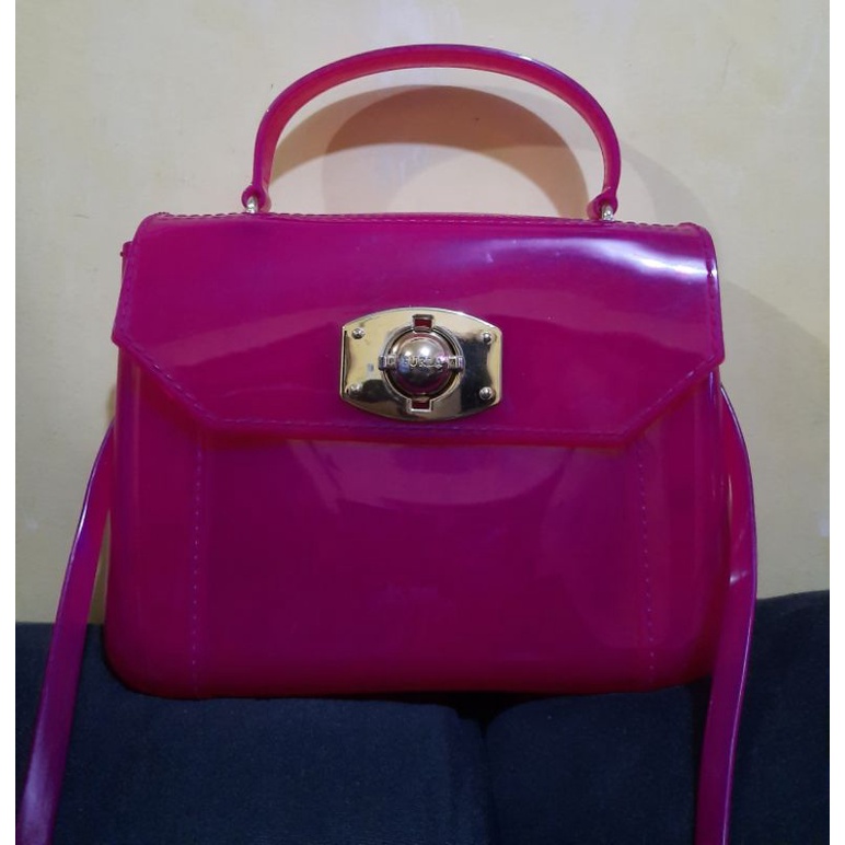 Preloved FURLA Jelly Candy Sling Bag Shopee Philippines