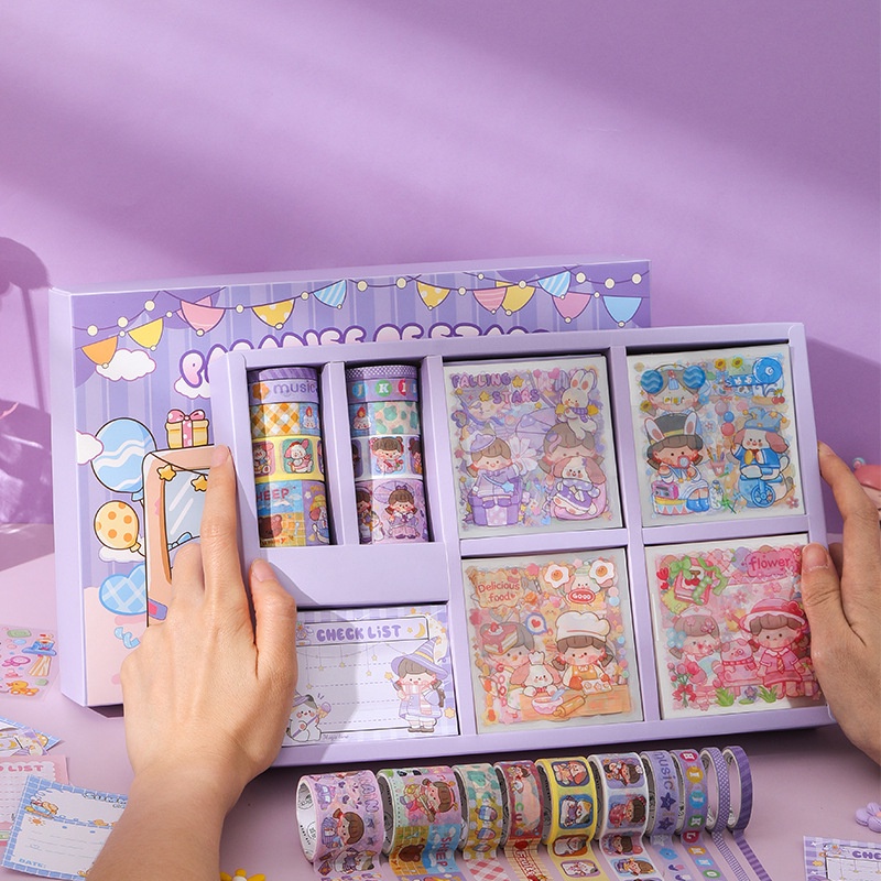 Emmoo Sticker Gift Box Set Student Scrapbook Sticker Gift Box