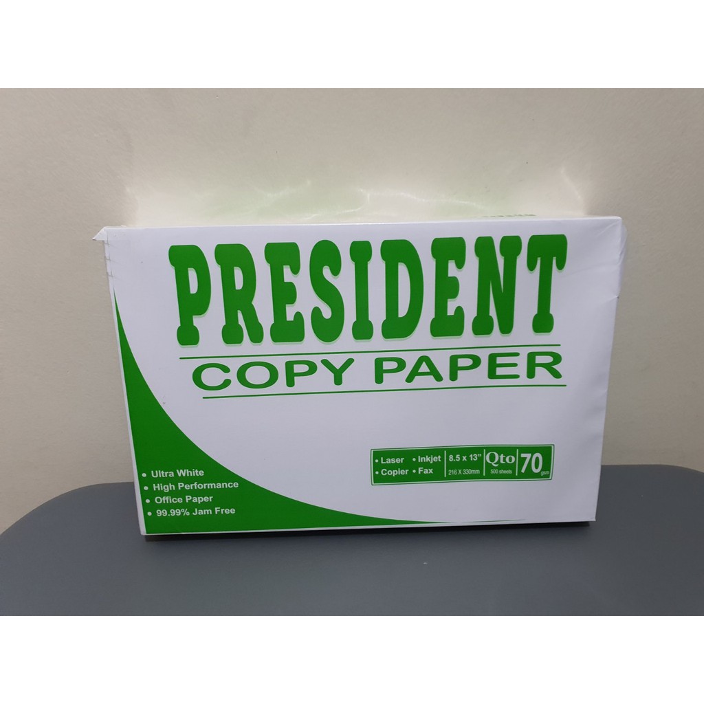 Bond Paper President Copy Sizes Short A4 And Long Sub16 Sub24 Shopee Philippines