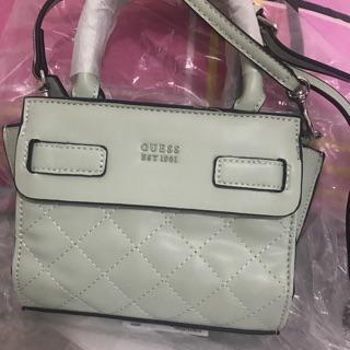 guess mint green handbag