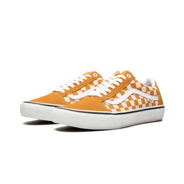 yellow checkerboard vans old skool