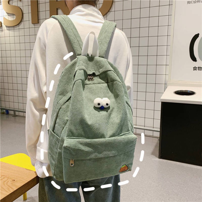 retro corduroy backpack