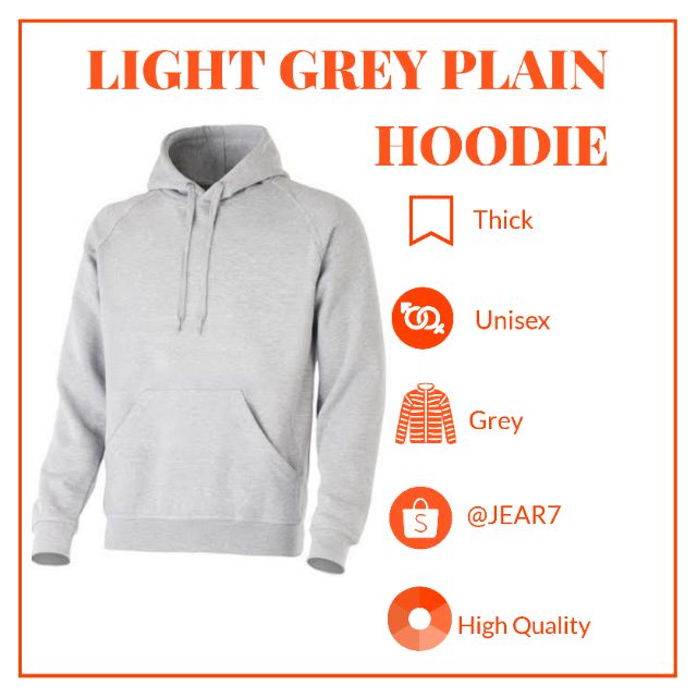 plain light grey hoodie