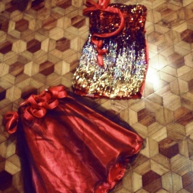 2 in 1 sequin dress