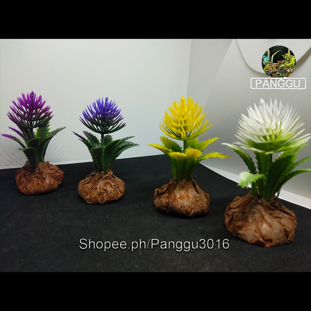 [BP]Aquarium Decoration Artificial Plant Bee Flower Add to Kwe Kwe panggu