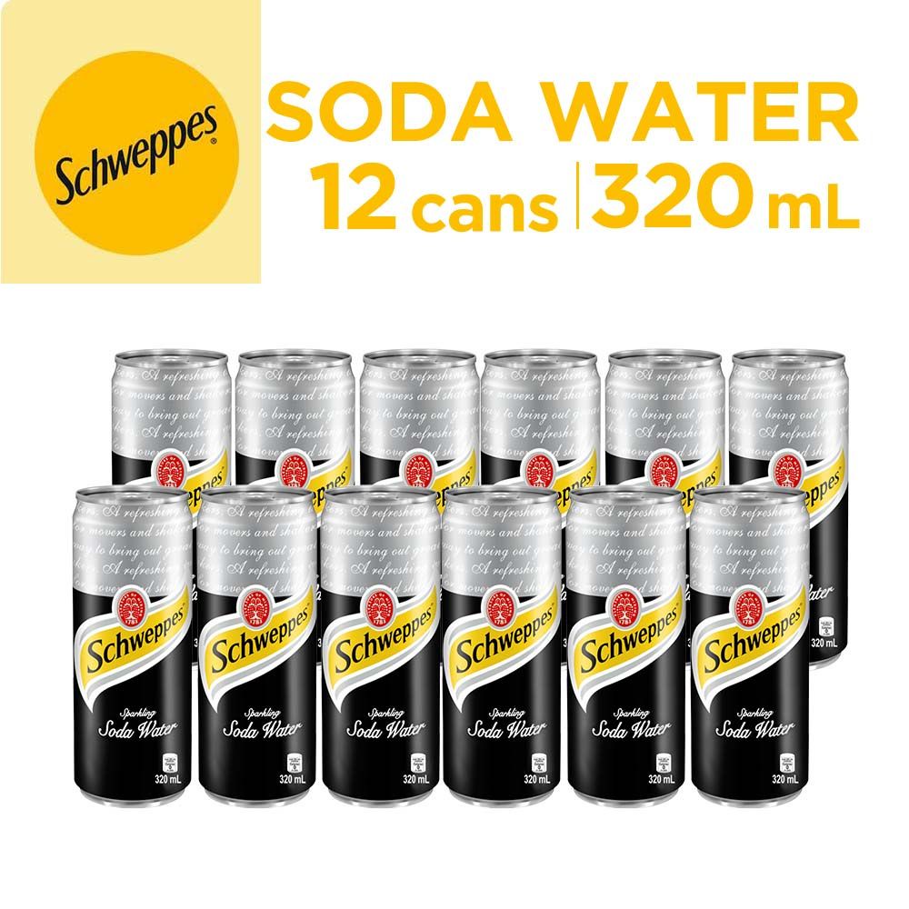 Schweppes Soda Water 320mL - Pack of 12 | Shopee Philippines