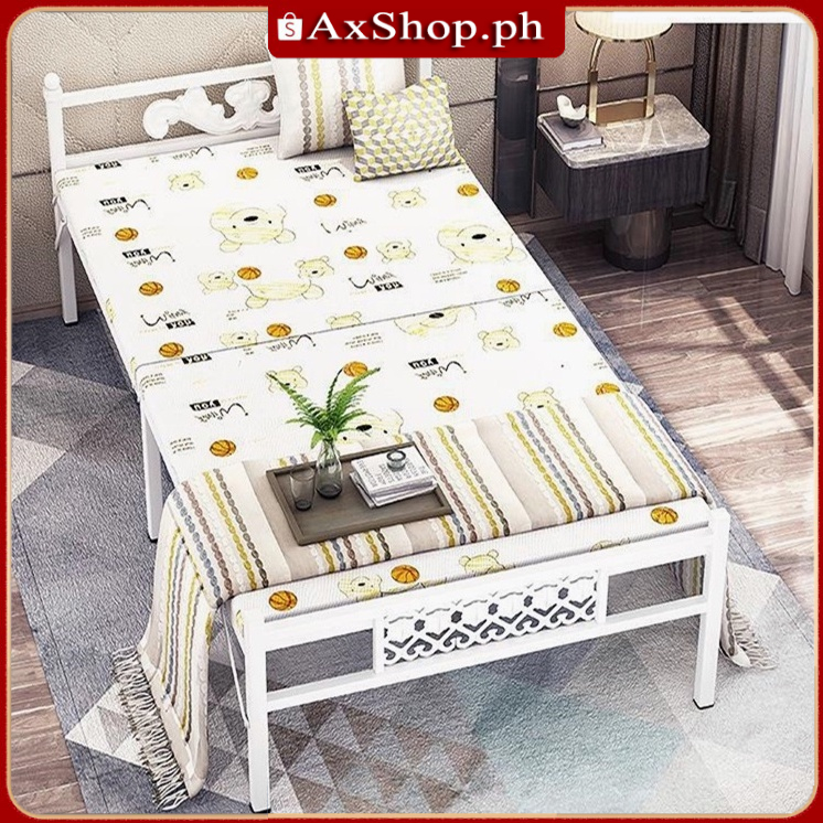 Anesthesie Nationaal Strak Nordic_Home Folding Bed Frame With Thick Sponge Mattress Foldable Bed  Office Plank Portable Bed | Shopee Philippines