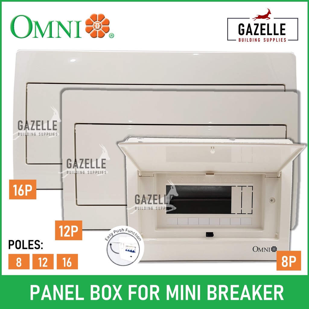Omni Panel Box for Mini Circuit Breakers DIN Standard Rail Type MCB