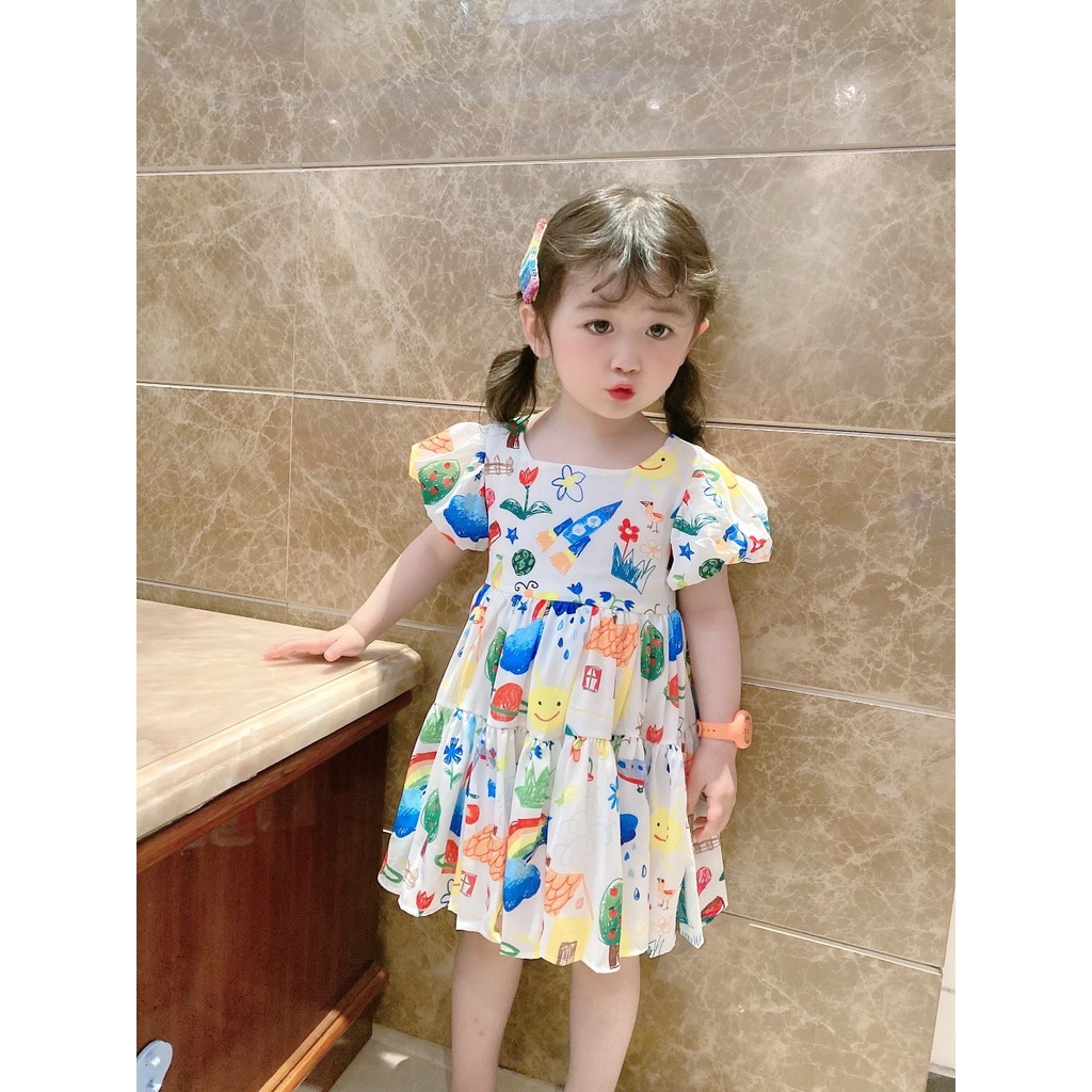 Kids dress for girls 0-8 years old Korean style baby girl bubble dress princess dress for kids girls princess dress for baby fashion dress for kids girl dress for kids dress