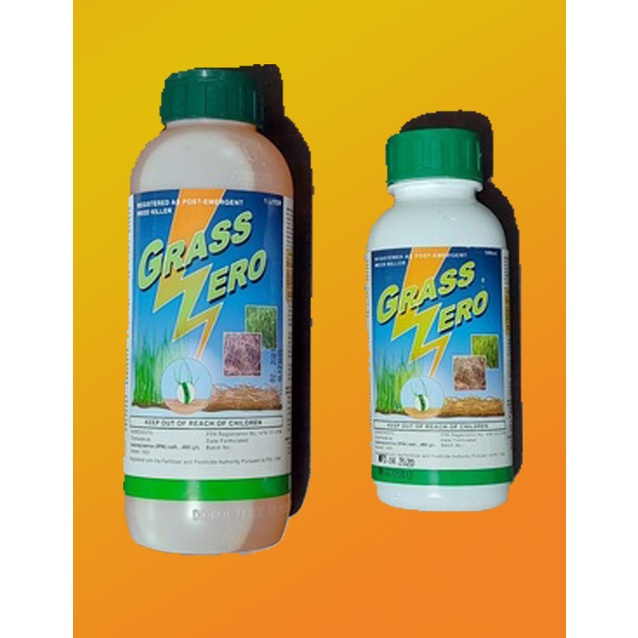 Grass Zero 500ml Or 1 Liter Herbicide Weed Eliminator General Clearing Weed Killer 6665