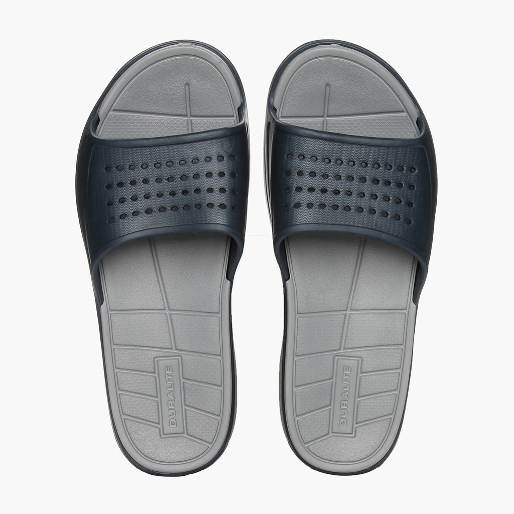 Duralite Mens Hector Slides in Gray and Navy Blue Shopee