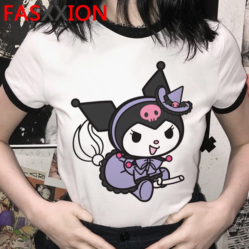 Kuromi tshirt female streetwear casual vintage harajuku japanese t ...