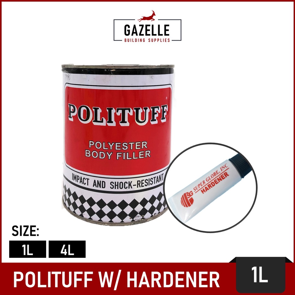 Polituff with Hardener Polyester Body Filler Impact & Shock Resistant 1L Shopee Philippines