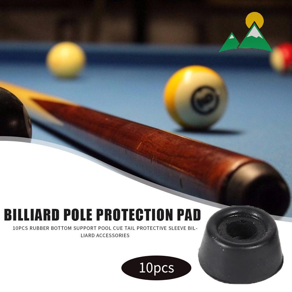 10Pcs Pool Cue Tip Protector Non Slip Billiard Table Pool Cue Head Rubber Case Stick Protection Cap Accessory 