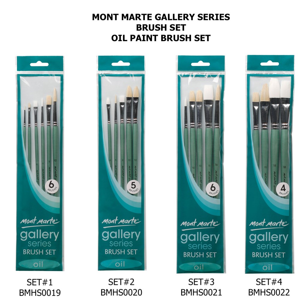 Mont Marte [ BMHS- OIL ] Gallery Series Brush Set Oil Brush Set [GREEN] |  Shopee Philippines